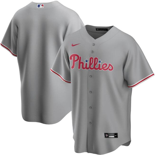 Men's Philadelphia Phillies Gray Base Stitched Jersey